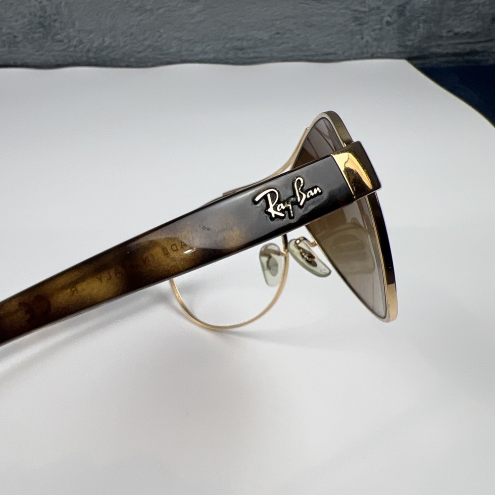RAY-BAN RB 3386 001/13 GOLD HAVANA GRADIENT AUTHENTIC FRAMES SUNGLASSES 63-13 - Picture 10 of 15